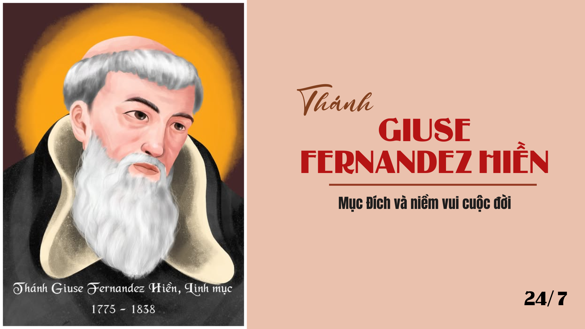 Ngày 24/7 - Thánh Giuse Fer-nan-de Hiền